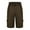 Brown, variant on Men's Sweat Cargo Shorts Workout Running Wide Leg Bermuda Shorts Drawstring Athletic Sports Half Pants Gray, L