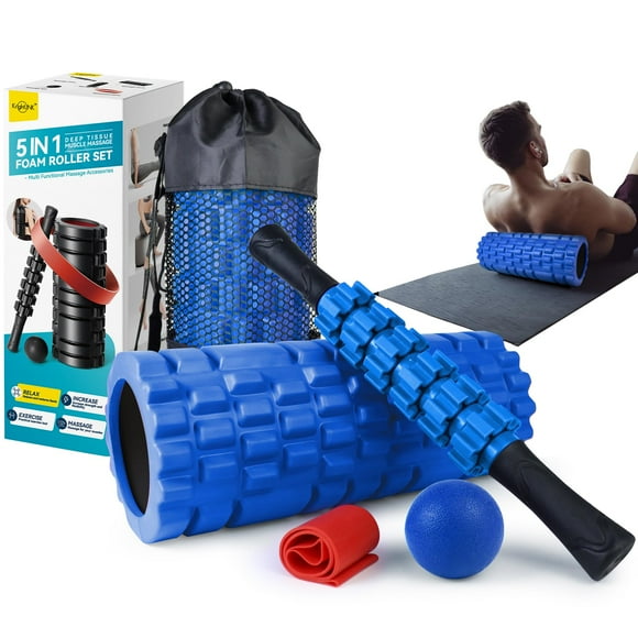 Set de rodillos de espuma Krightlink 5 en 1 para masaje de tejidos profundos