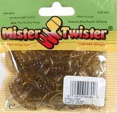 Mister Twister Meany 3" Soft Plastic Curly Tail Fishing Lures for All Freshwater Fish, 3-Count