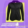 thumbnail image 5 of ACTIVE UNIFORMS Women's Ultra Soft Stretch Zip Up Scrub Jacket (Black, X-Small), 5 of 6