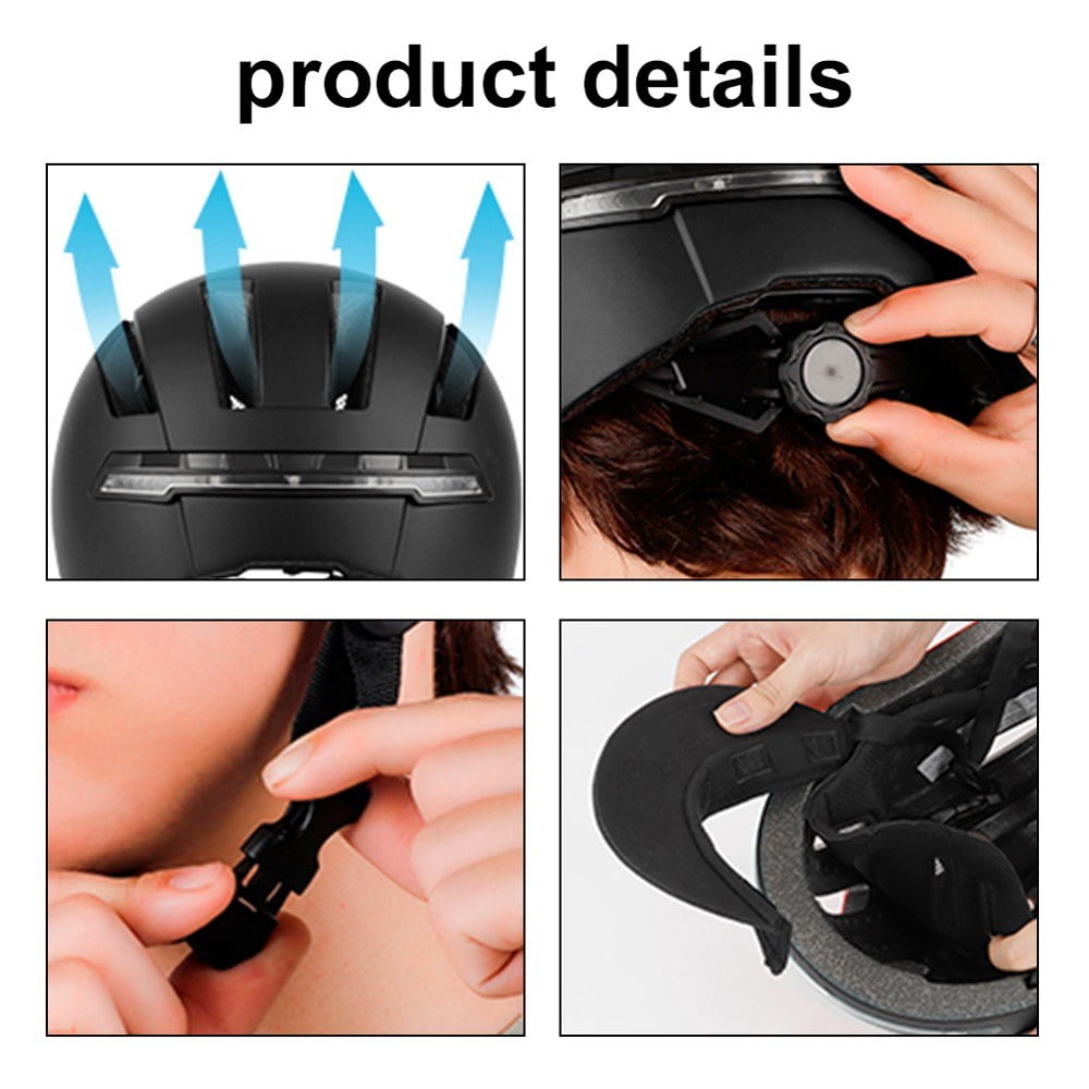 Waterproof Cycling Helmet with LED Turn Signal for Bikes and Scooters