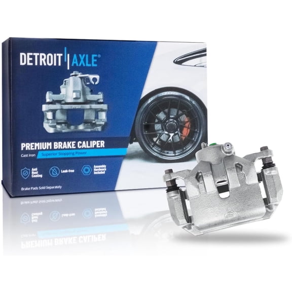 Detroit Axle - Front Left Disc Brake Caliper with Bracket Replacement for Kia Forte Koup Forte5 Hyundai Veloster Elantra GT