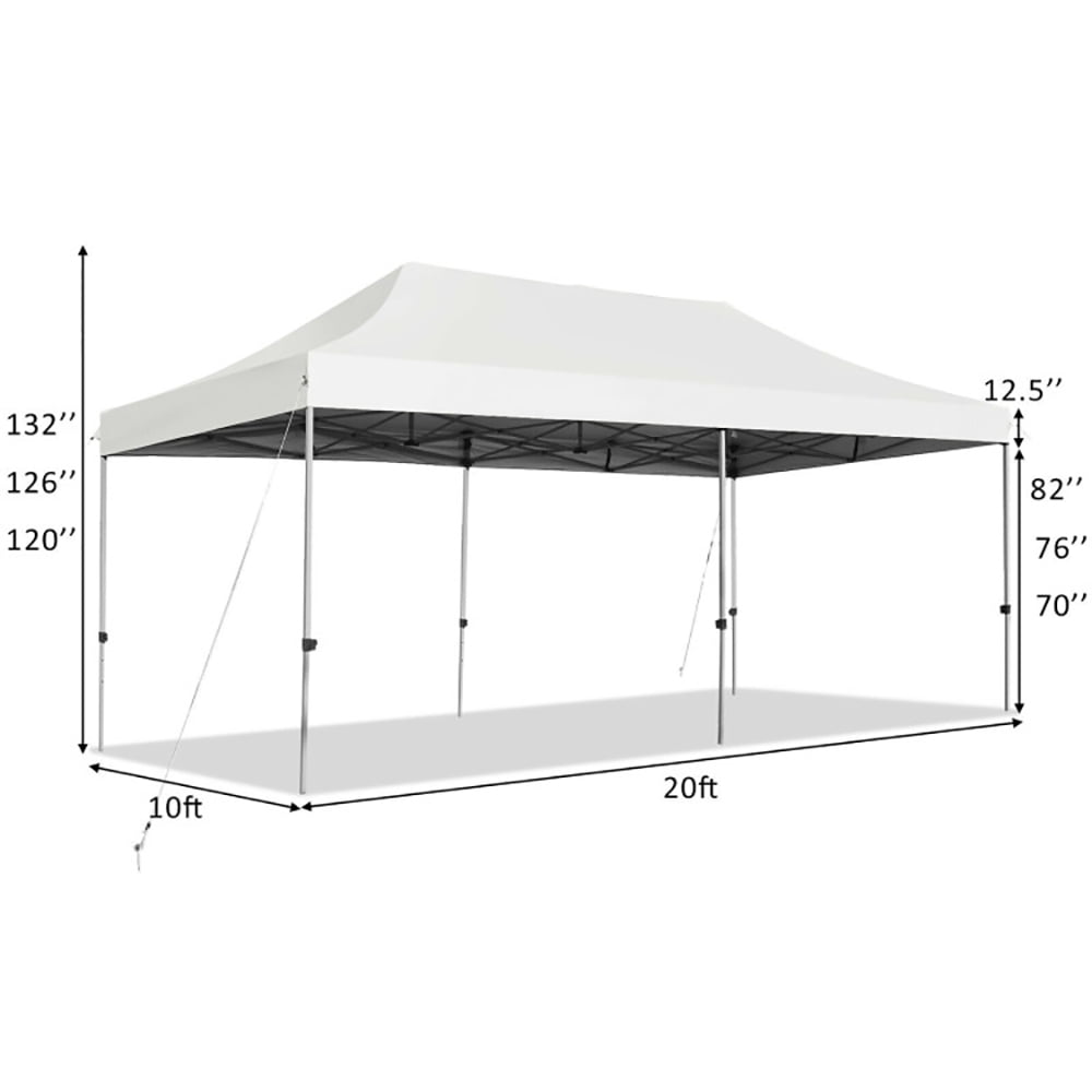 Aimee Lii 10 x 20 Feet Adjustable Folding Heavy Duty Sun Shelter with Carrying Bag, Backyard Canopy Gazebo, White Aimee Lii 10 x 20 Feet Adjustable Folding Heavy Duty Sun Shelter with Carrying Bag, Backyard Canopy Gazebo, White