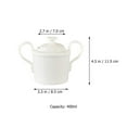 thumbnail image 2 of HAMPPLIES 1Pc Small Jar with Lid White Ceramic Cube Sugar Container for Multipurpose Storage, 2 of 8