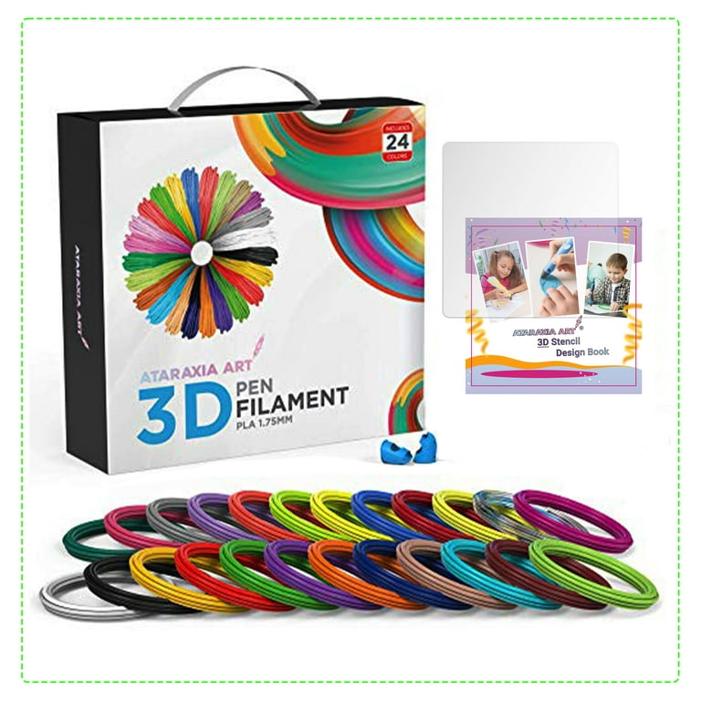 ATARAXIA ART 3D Pen Filament Refills, PLA 1.75mm, 24 Colors,394