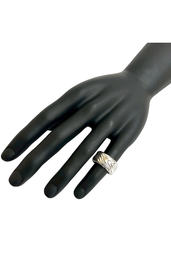 Pre-Owned TIFFANY & Co. Tiffany Wood Grain Ring, 925 Sterling Silver, Size 11, 30624 (Good)