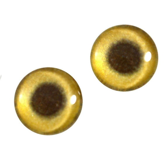 Gold Metallic Glass Eyes
