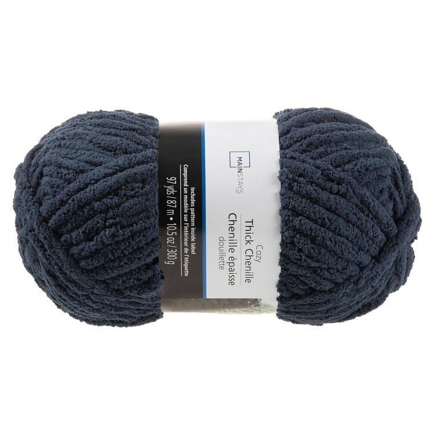 Mainstays  thick chenille yarn, Truffle thick chenille yarn