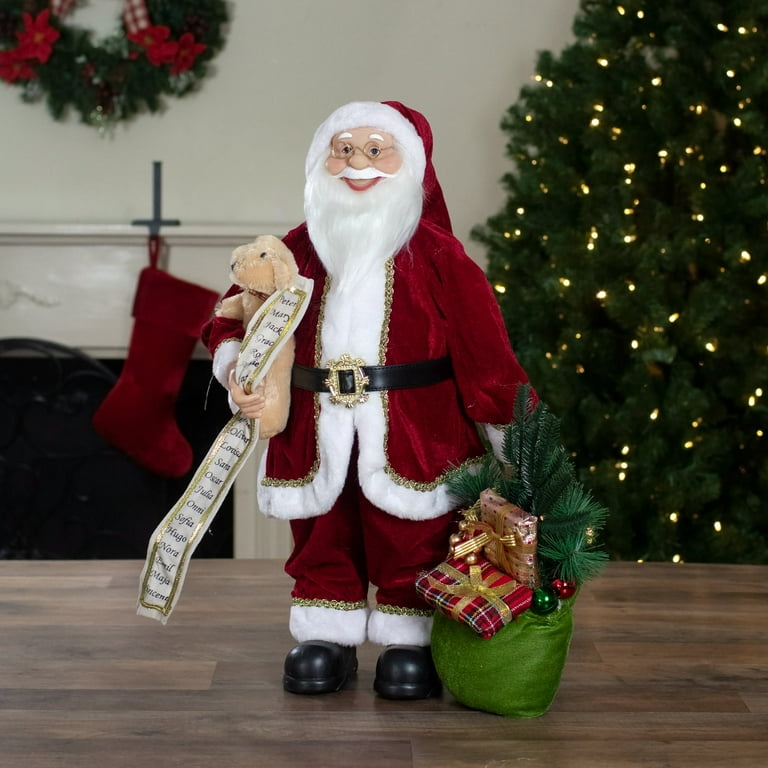 Northlight 2' Standing Santa Christmas Figure with Presents