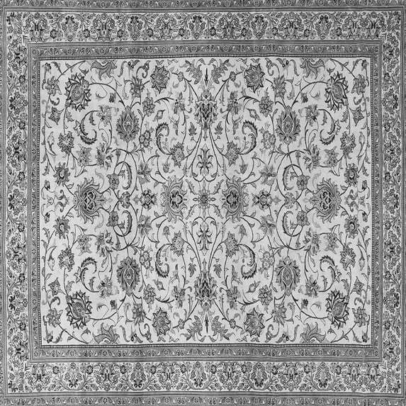 Ahgly Company Indoor Square Persian Gray Traditional Area Rugs, 5' Square