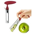 thumbnail image 5 of Apple Corer Lever Tool by BRIGHT KITCHEN Stainless Steel Pear Fruit Seed Remover Cherry Red Grip with Serrated Blade, 5 of 6