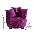 thumbnail image 2 of S-HOME Upholstered Tufted Leisure Chair In Fabric Modern Accent Chair For Stylish Living Room Decor，Violet, 2 of 5