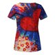 thumbnail image 5 of Tops de talla grande para mujer, con estampado de corazones, a rayas, con cuello en V, manga corta, blusas a la moda, Tops con manga casquillo Pompotops  hkajfhjk464171, 5 of 7