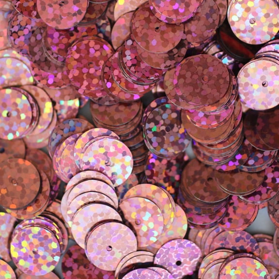 Pink Sequins 10mm Hologram Glitter Multi Reflective Metallic Made in USA