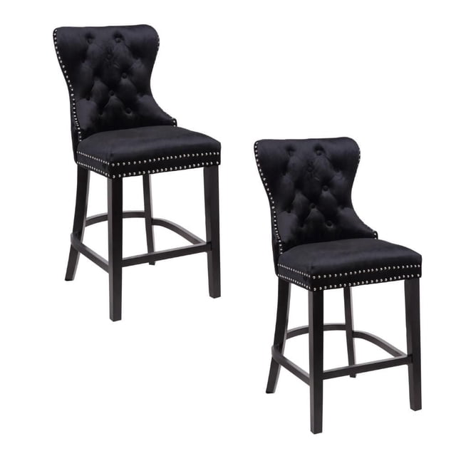 TABOURET BOYEL en noir LOT DE 2