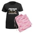 thumbnail image 5 of CafePress - Prepare For The Alpacalypse Women's Dark Pajamas - Women's Short Sleeve Print T-Shirt and Pants Dark Cotton Pajama Set, 5 of 7