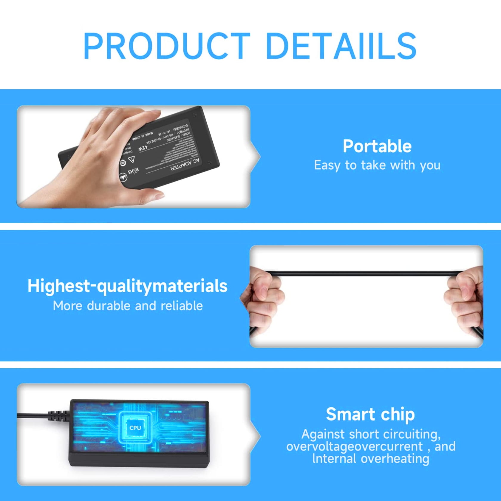 Aprelco AC Adapter Compatible with Anker Nebula Mars Lite Projector D2311 D2321 Power Supply Charger