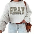 thumbnail image 4 of Leopard Pray Bible Fall Sweatshirt – Autumn Christian Pullover, Bible Verse Faith Based Sweater, Fall Jesus God Outfit, Religious Gift for Her, 4 of 7