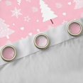thumbnail image 4 of Homewish Girly Pink Xmas Tree Blackout Curtains Set of 2 (52x84 Each) for Kids, Kawaii Cartoon Christmas Window Curtains, Winter Stars Snowflake Curtains and Drapes, Black Out Curtains Decor, 4 of 6