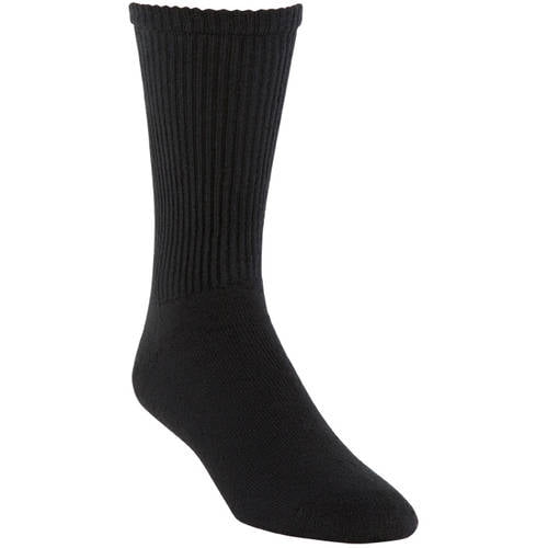 Gildan - Gildan Men's Cushioned-Sole Black Crew Socks, 6-Pack - Walmart ...