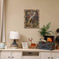 thumbnail image 3 of JANS.NO1 Deer Canvas Wall Art, Abstract Running Deer Pictures Wall Decor Forest Elk Animal Portrait Art Painting Print Artworks Decorations Framed for Bedroom Living Room Bathroom Office, 3 of 6