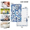thumbnail image 3 of Abstract Blue Circular Pattern Set of 2 Pure Cotton Towels, 16'' x 28'', Highly Absorbent and Soft, 3 of 8