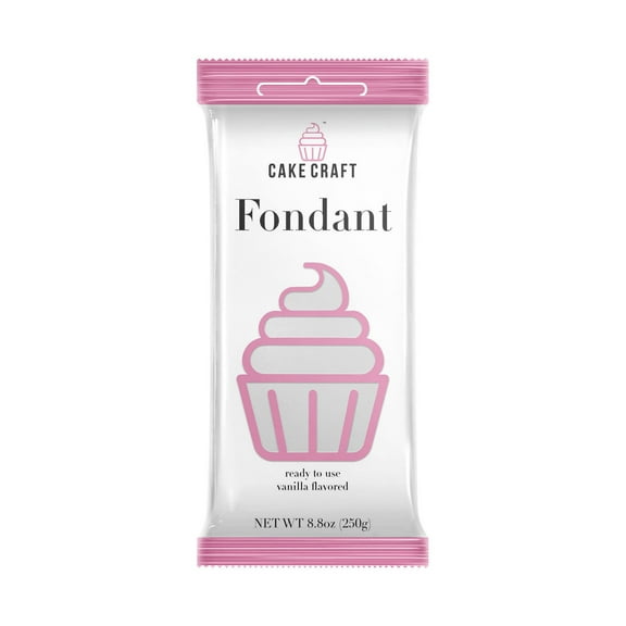 Cake Craft White Fondant – 8.8oz, Ready-to-Use Fondant for Cakes, Cupcakes & Cookies, Smooth, Easy to Roll Texture