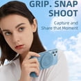 thumbnail image 1 of Support de Caméra 3 en 1 Prise en Charge Multifonctionnel Magnétique Selfie Photo Compatible Bluetooth Anti-Tremblement pour Android/iOS(Bleu), 1 of 8