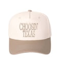 thumbnail image 4 of CHOOSIN' TEXAS Letter Embroidered Color Block Trucker Hat Unisex Adjustable Cotton Breathable Fashion Cap for Travel Daily Wear, 4 of 11
