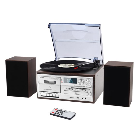 Tocadiscos MUSITREND T408 10 en 1 con altavoces externos