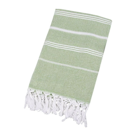 JeashCHAT Turkish Beach Towel , 40x71 Inches Oversized Cotton Sand Free Lightweight Absorbent Quick-Dry Striped Beach Blanket, Extra Large Turkish Bath Towels for Travel and Pool