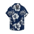 thumbnail image 4 of PNTUTB Men's Hawaiian Fashion Print Resort Style Casual Loose Button Down Collar Comfort Short Sleeve Blouse, 4 of 5