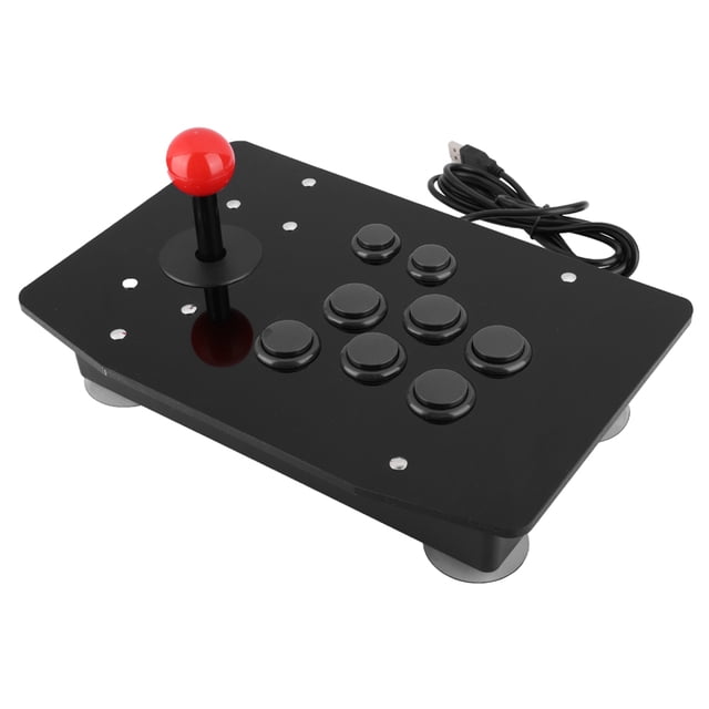 Manette de Jeu Arcade, Manette à Poignée de Jeu Noire, Résistance à l'Usure Ignifuge pour Jeu d'Arcade à Bascule