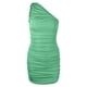 thumbnail image 5 of Minivestido corto ajustado sin mangas con un hombro fruncido y sexy para mujer Pompotops  ghjkhdj2028, 5 of 7