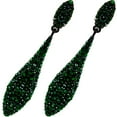thumbnail image 4 of 1 Pair Wedding Earring For Women Rhinestone Dangle Bridal 7.8x0.6In, 4 of 9