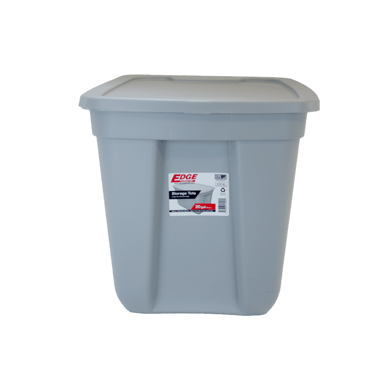 Edge Gray 20-Gallon Storage Tote