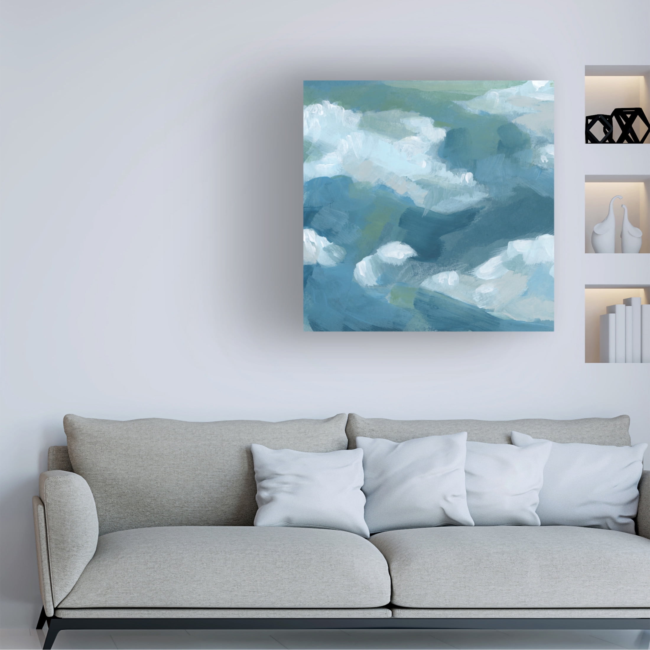 Trademark Fine Art June Erica Vess  Brushy Surf II Canvas Wall Art
