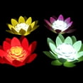 thumbnail image 5 of SPRING PARK Artificial Solar Powered LED Lotus Flower Light Floating Fountain Pond Garden Pool Lamp, 5 of 6