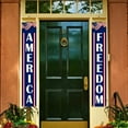 thumbnail image 4 of Summercome 4th of July Decorations Outdoor, Hanging American Flag Banners, Stars and Stripes Porch Sign, Patriotic Memorial Day Decor, Party Supplies for Independence Day Memorial Day (2 Pcs), 4 of 7