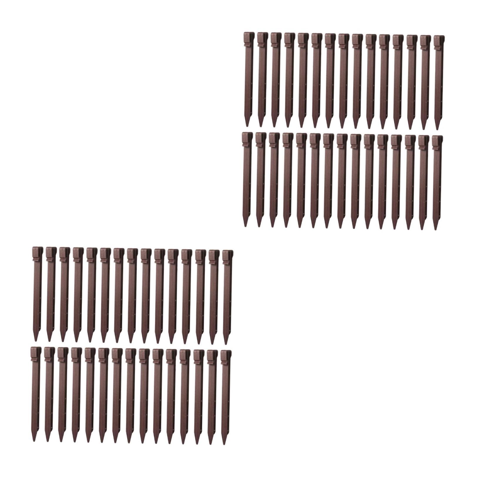 KALLORY Plastic Ground Stakes for Camping, Gardening, Outdoor Tents and Lawn Use - 60 Pieces