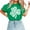Green#4, variant on St Patricks Day Shirt Women Short Sleeve Round Neck Loose Soft Printed Summer Tops