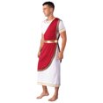 thumbnail image 5 of Vestido de Toga griega antigua para hombre, disfraces de juego de rol con decoración dorada Retro de manga corta, bata romana, traje de Cosplay vintage, 5 of 5