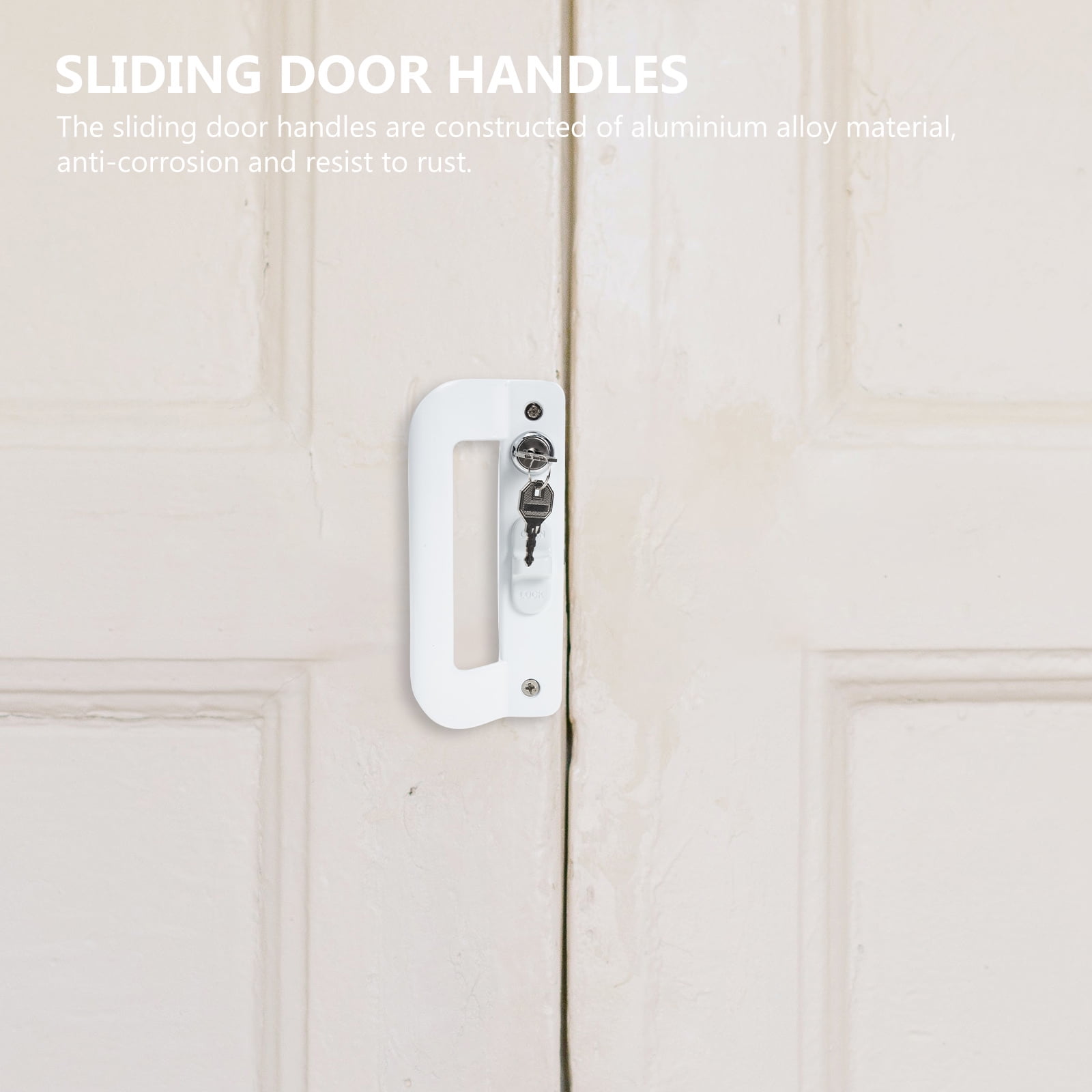 Double-page Sliding Door Lock Lever Handle Barn Handles Heavy Duty Patio Cabinet Locks Glass Knob