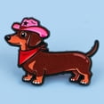 thumbnail image 6 of Jiibva Cartoon Dachshund Brooch Pin Funny Animal Lapel Pins Novelty Dog Pins Badge for Backpack Clothes Hat Decoration, 6 of 7