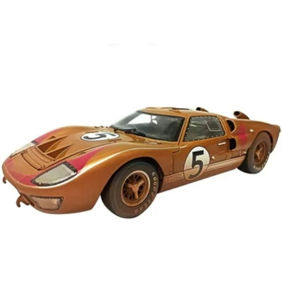1966 GT-40 MK II #5 Gold After Race (Dirty Version) 1/18 Diecast Model Car by Shelby Collectibles