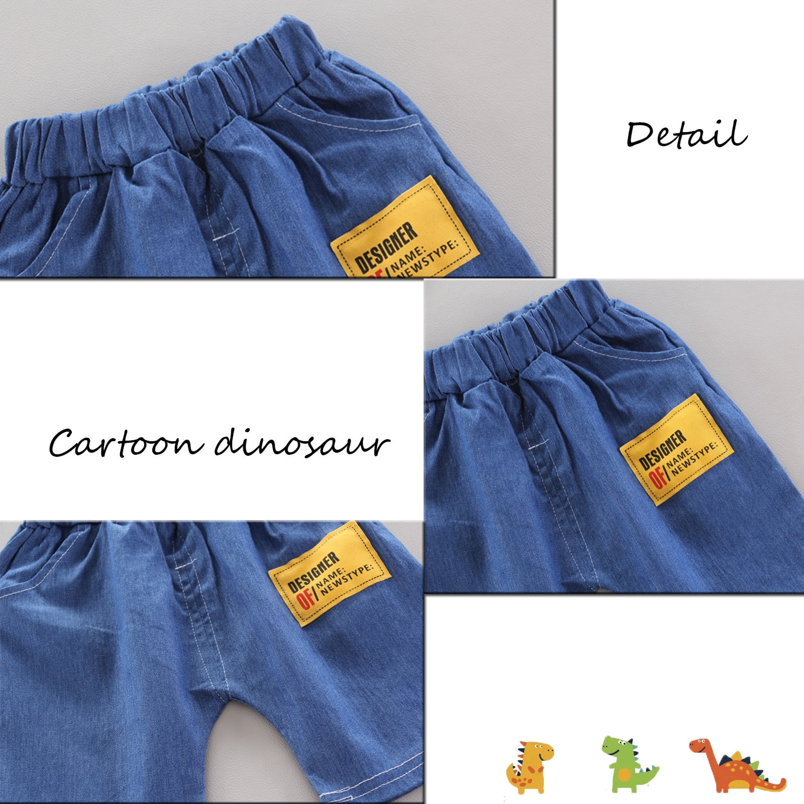 Tfken Boys Outfit Set Size 3 Years-4 Years Baby Clothes Set Cartoon T-Shirt Tops Shorts Summer Outfits Toddler Boy Outfit Blue