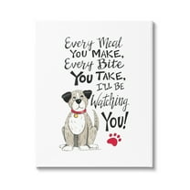 Stupell Industries Watching You Funny Dog Animals & Insects Painting Gallery Wrapped Canvas Print Wall Art, 24 x 30