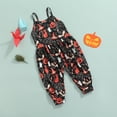 thumbnail image 3 of xiaxaixu Halloween Sleeveless Jumpsuit, Pumpkin Print Romper, 3 of 7