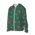 thumbnail image 2 of Kdxio Watermelon Print Women Men Sun Protection UPF 50+ Jackets Zip Up Long Sleeve Hoodie Hiking Lightweight with Pockets, 2 of 8
