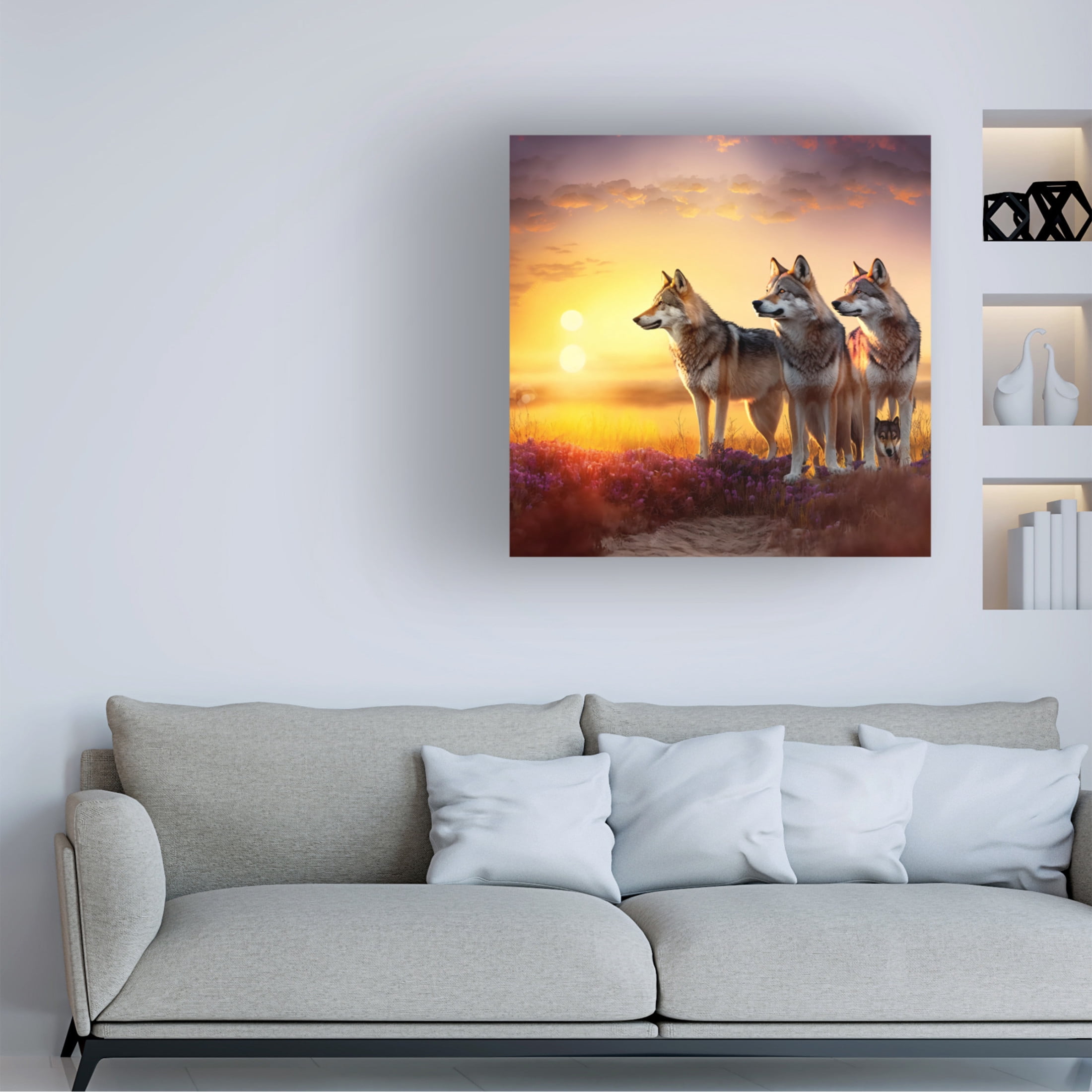 Canvas Wall Art - Ray Heere 'North American Wildlife 52' Wall Art for Living Room, Bedroom, or Office Décor by Trademark Fine Art - 18 x 18 Inches